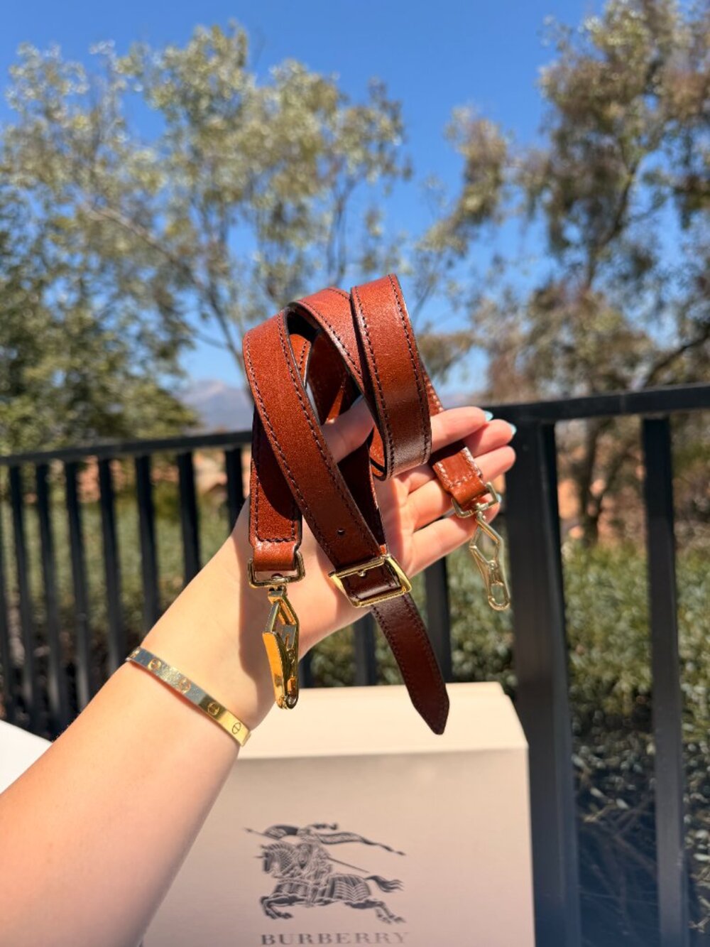 Burberry House Check Bridle Boston Bag (Alchester/Chester model) in Brown (+box) - Picture 5 of 7